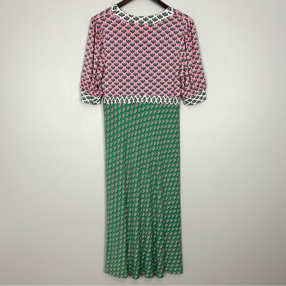 Boden Eva Jersey Knit Midi Dress Women’s Size 14 Floral Retro Whimsical Flared - Picture 6 of 8